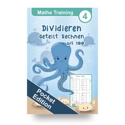 Mathe Training 4 Pocket Edition - Dividieren, Geteilt Rechnen Zahlenraum bis 100